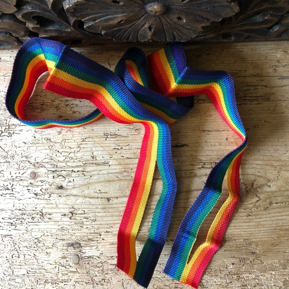 NEW Vtg 70s Rainbow Dead Stock Hands Free Ski Carry Strap - Picture 5 of 6